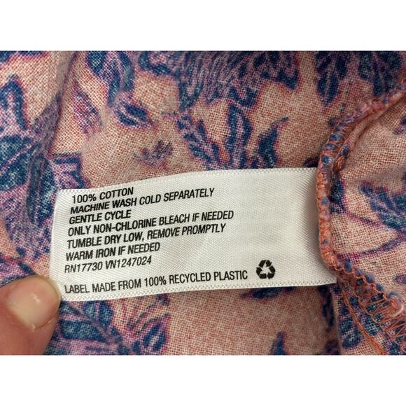 Universal Thread Floral Dress Tie Back Button Front Midi Pockets Cottagecore XS - Picture 11 of 11